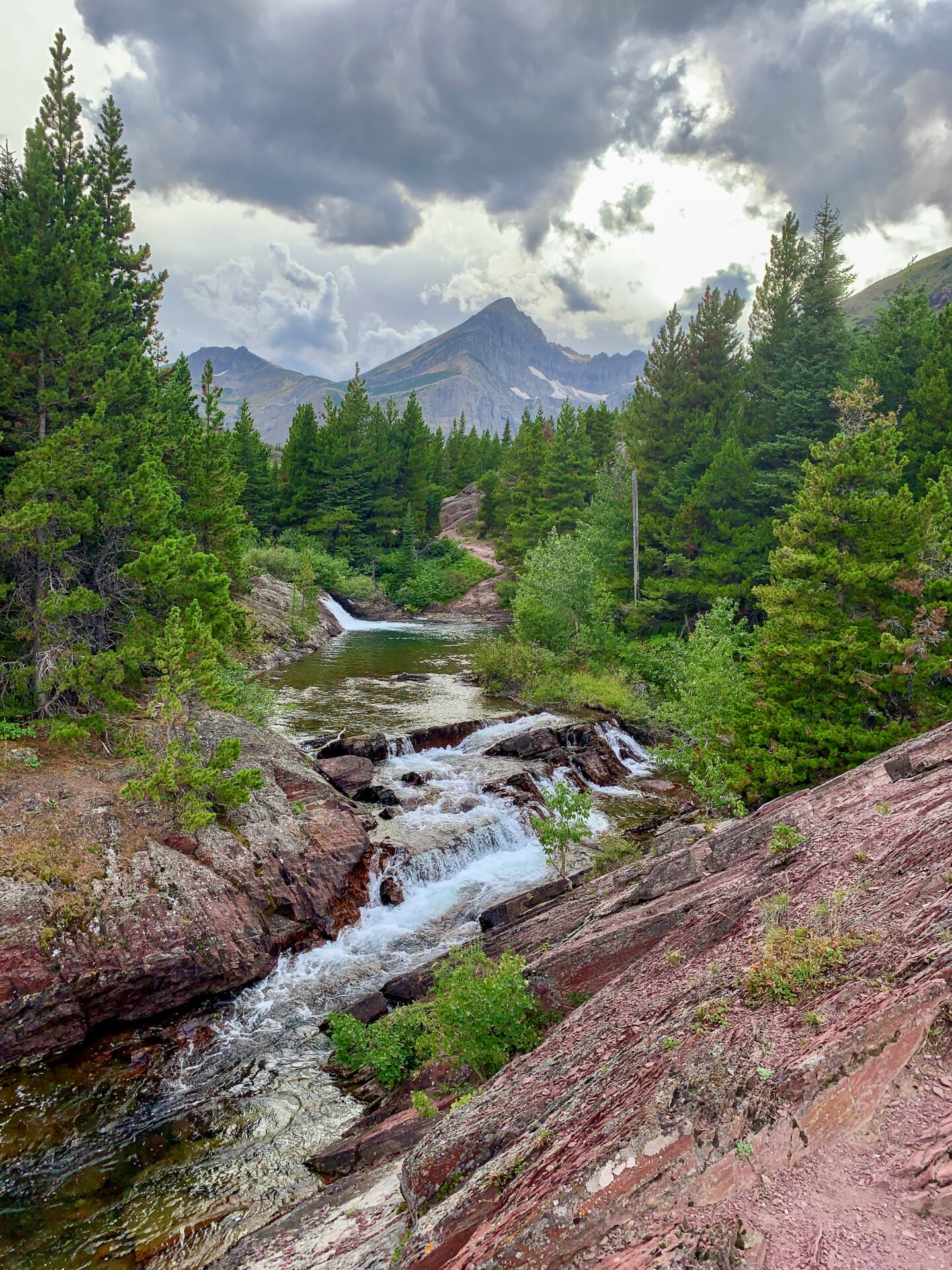 Glacier National Park Itinerary Redrock Falls Trail