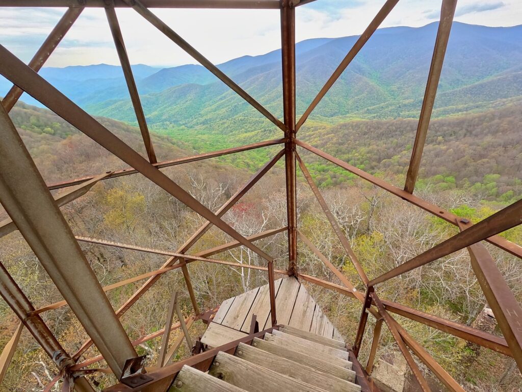 hiking the appalachian trail View from firetower