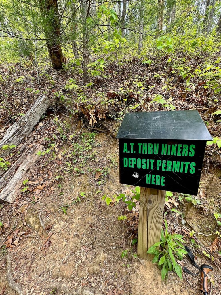 hiking the appalachian trail AT Thru Hiker Smokies Permit Box