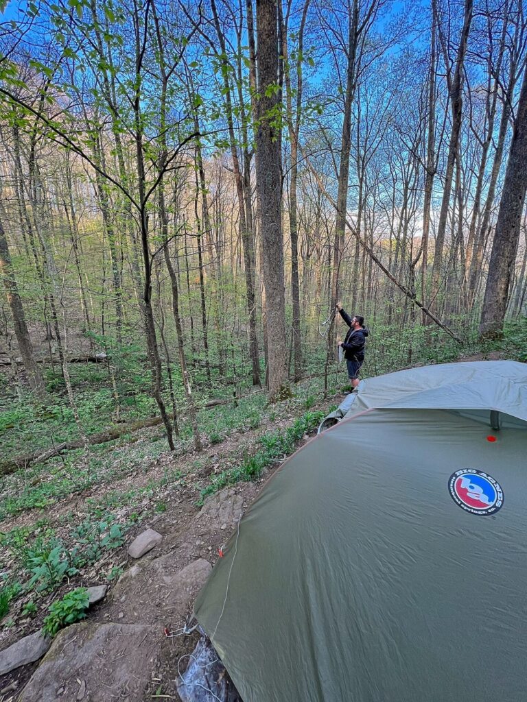 hiking the appalachian trail Barrett filtering water