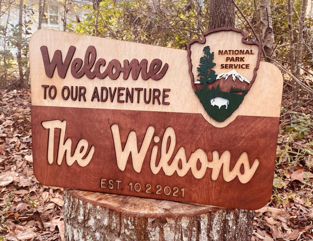 National Parks Gifts a custom wooden national park sign on Etsy by TimberandStain