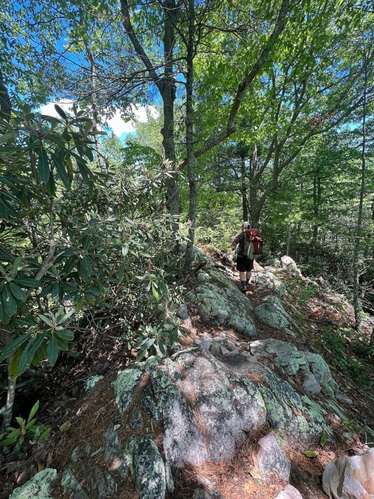 Appalachian Trail Hike A hiker on the Appalachian Trail