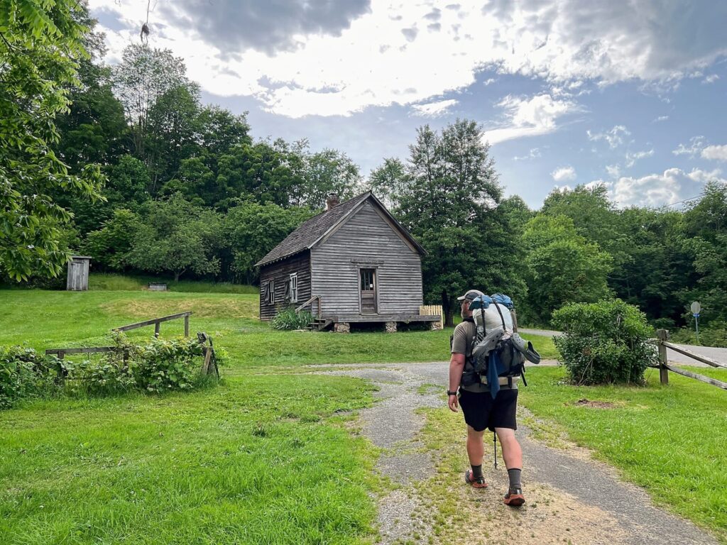 appalachian trail hike A one room schoolhouse along the AT in VA