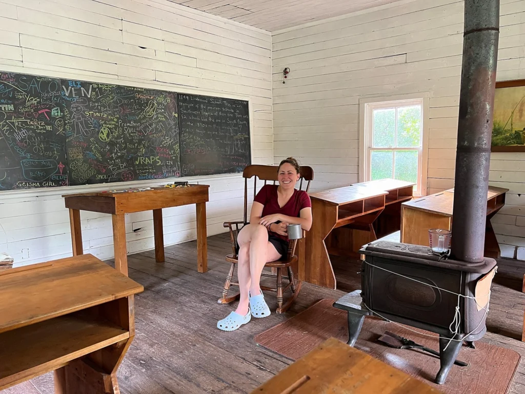 appalachian trail hike A one room schoolhouse along the AT in VA