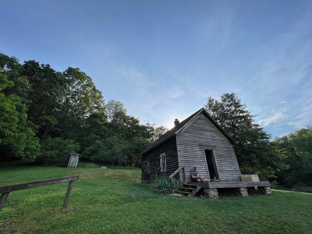 appalachian trail hike A one room schoolhouse along the AT in VA