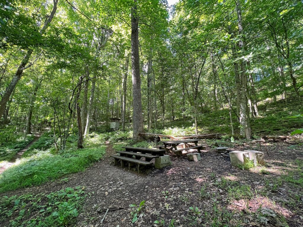 appalachian trail hike A campground on the Appalachian Trail in Virginia