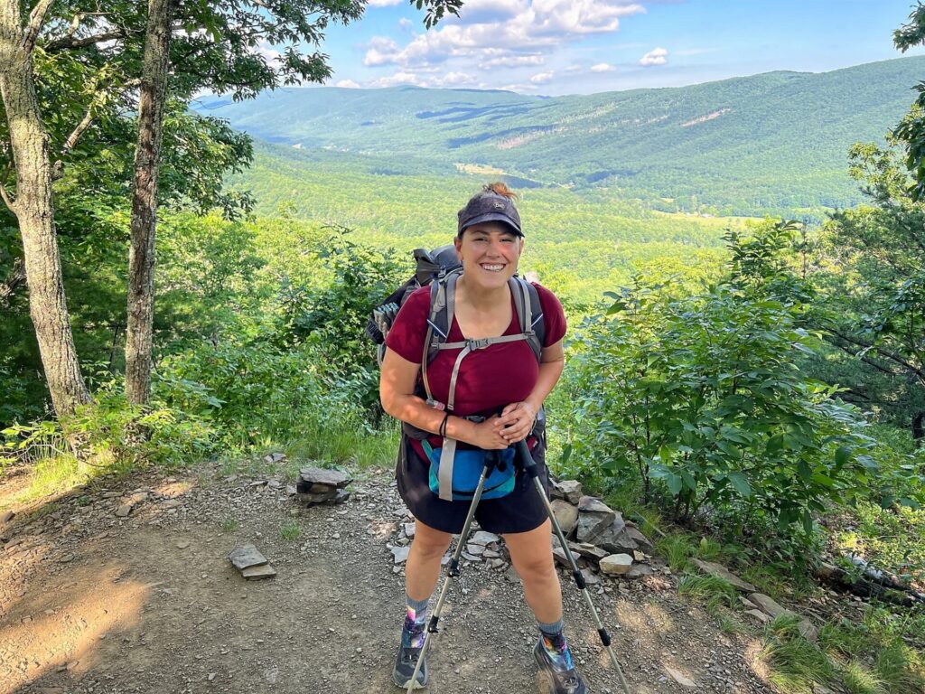 appalachian trail hike Cindy on her Appalachian Trail hike