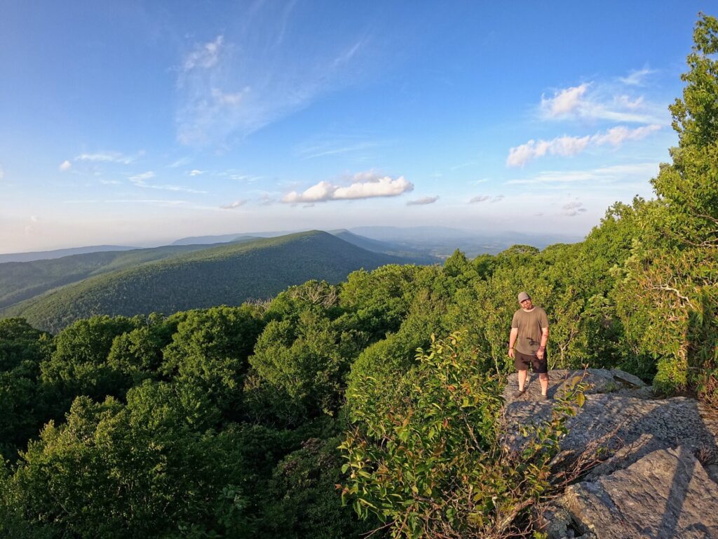 Barrett on his appalachian trail hike