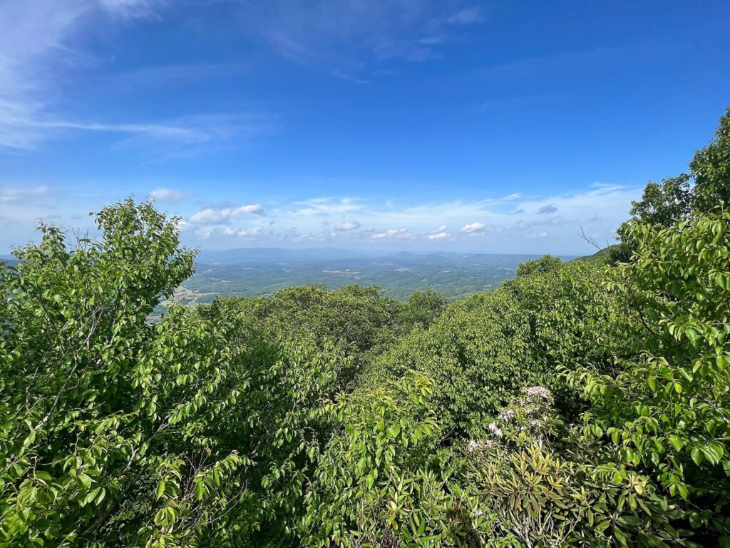 view seen on our appalachian trail hike
