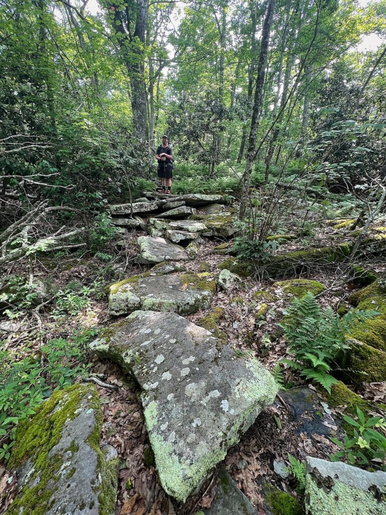 Barrett on his appalachian trail hike
