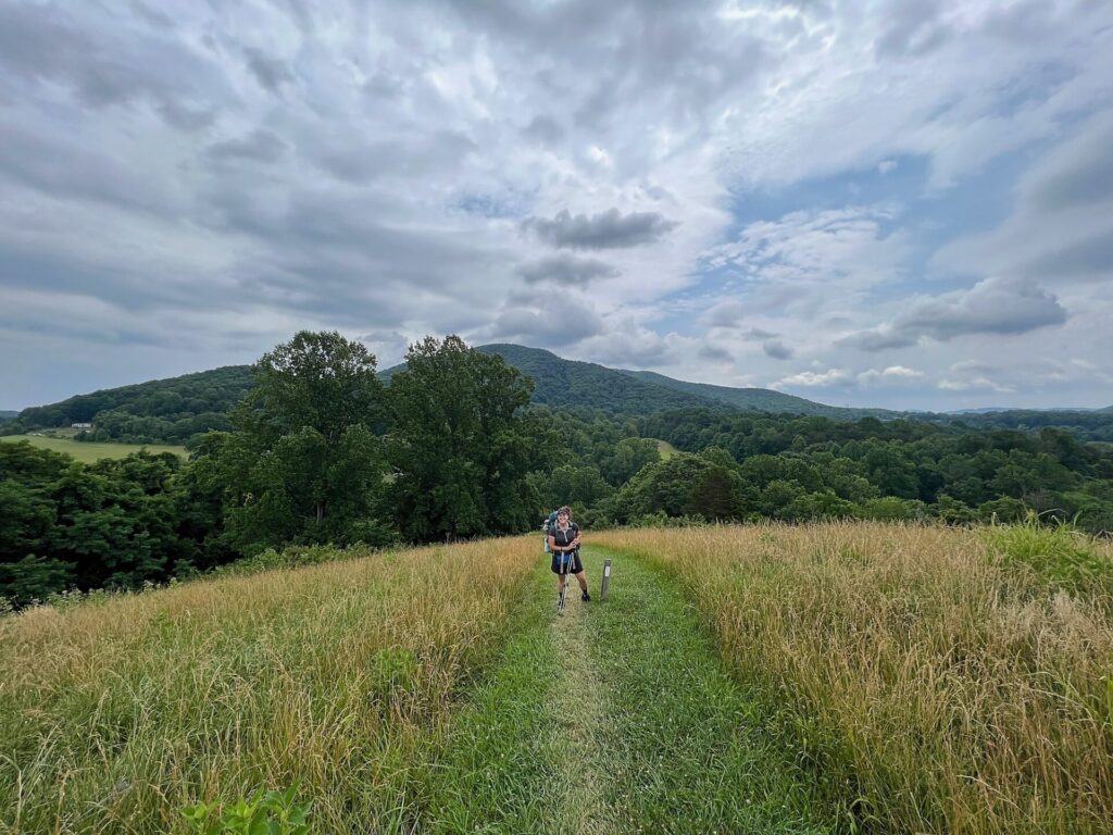 Cindy hiking the Appalachian Trail