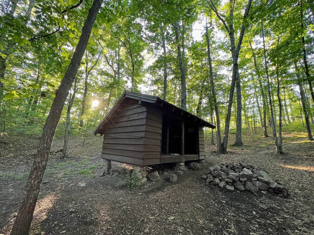 A shelter on the Appalachian Trail