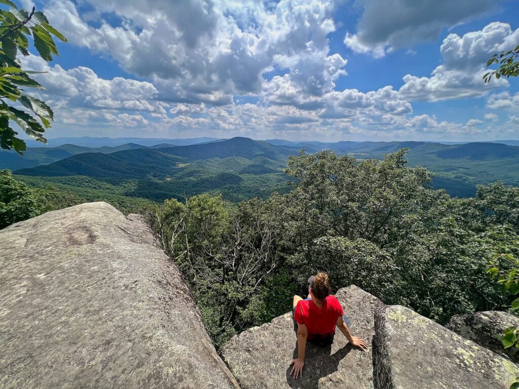 Cindy hiking the Appalachian Trail