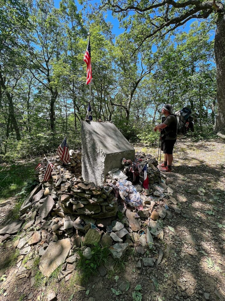Barrett hiking the Appalachian Trail