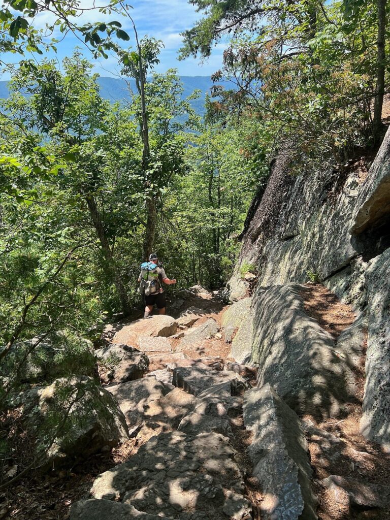 Barrett hiking the Appalachian Trail