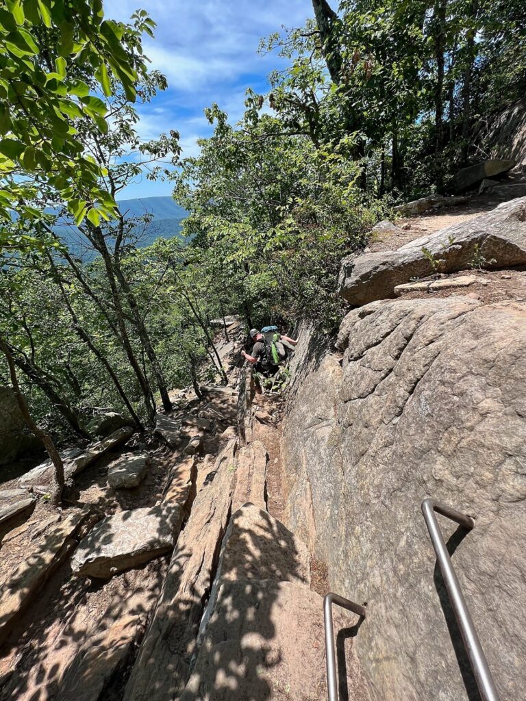 Barrett hiking the Appalachian Trail