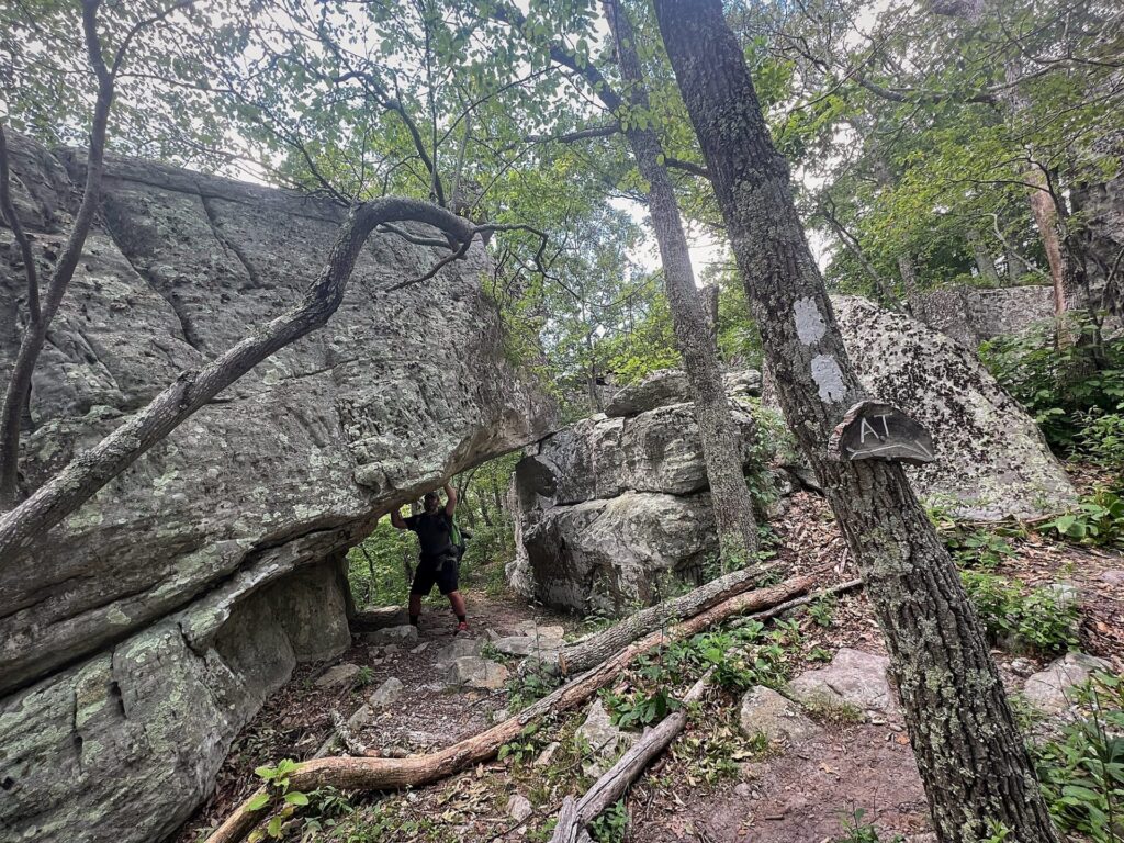 Barrett hiking the Appalachian Trail