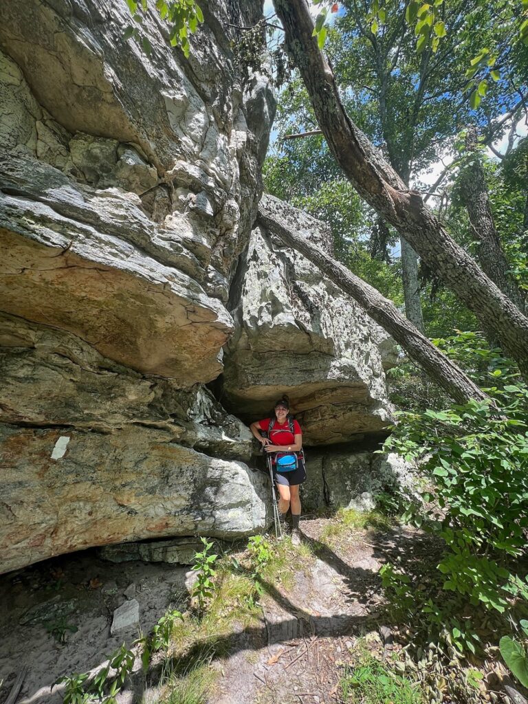 Cindy hiking the Appalachian Trail