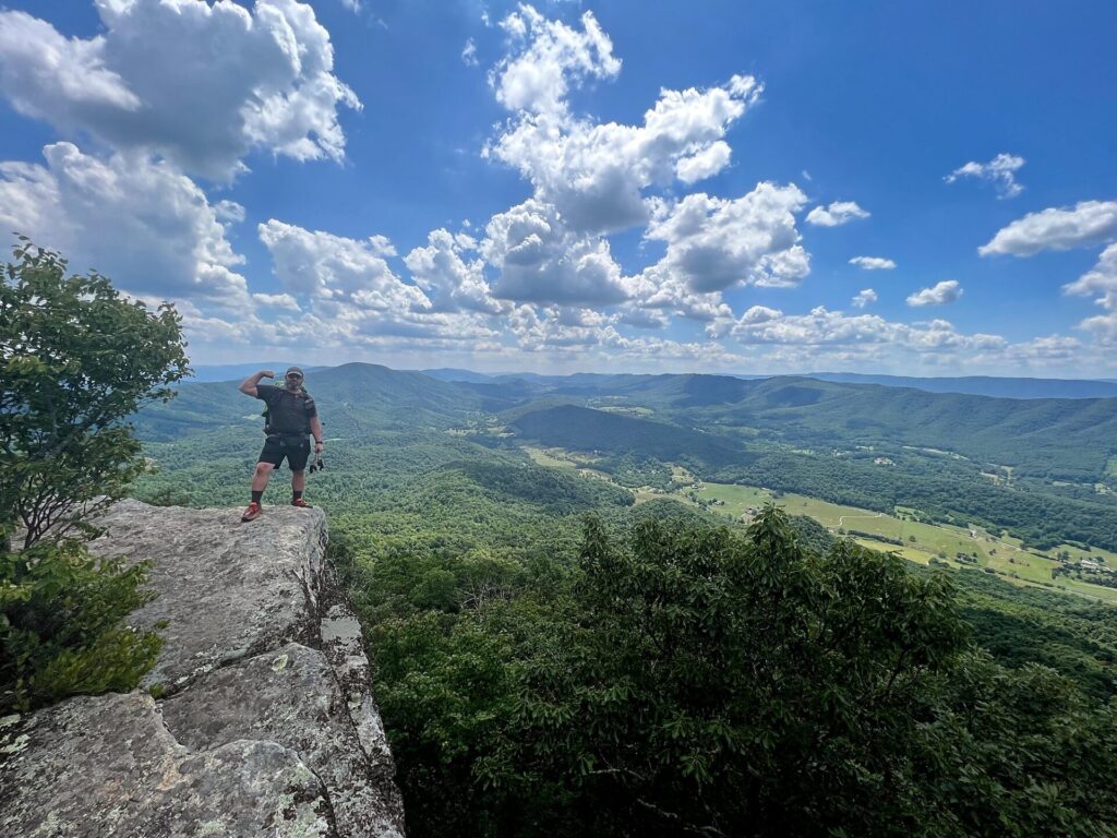 Barrett hiking the Appalachian Trail