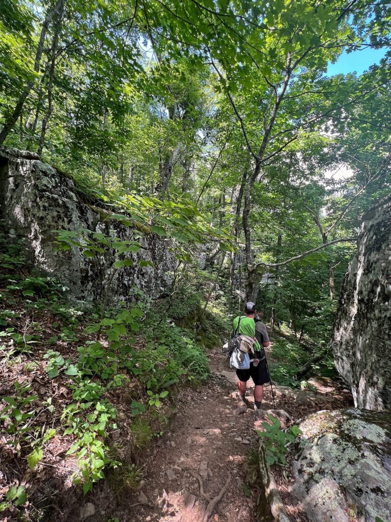Barrett hiking the Appalachian Trail