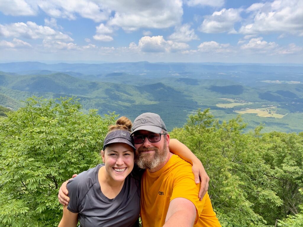 Appalachian Trail Journal Week 13: 800 Miles, Virginia Views & Big Decisions 18 IMG 0559 Cindy and Barrett on AT stop