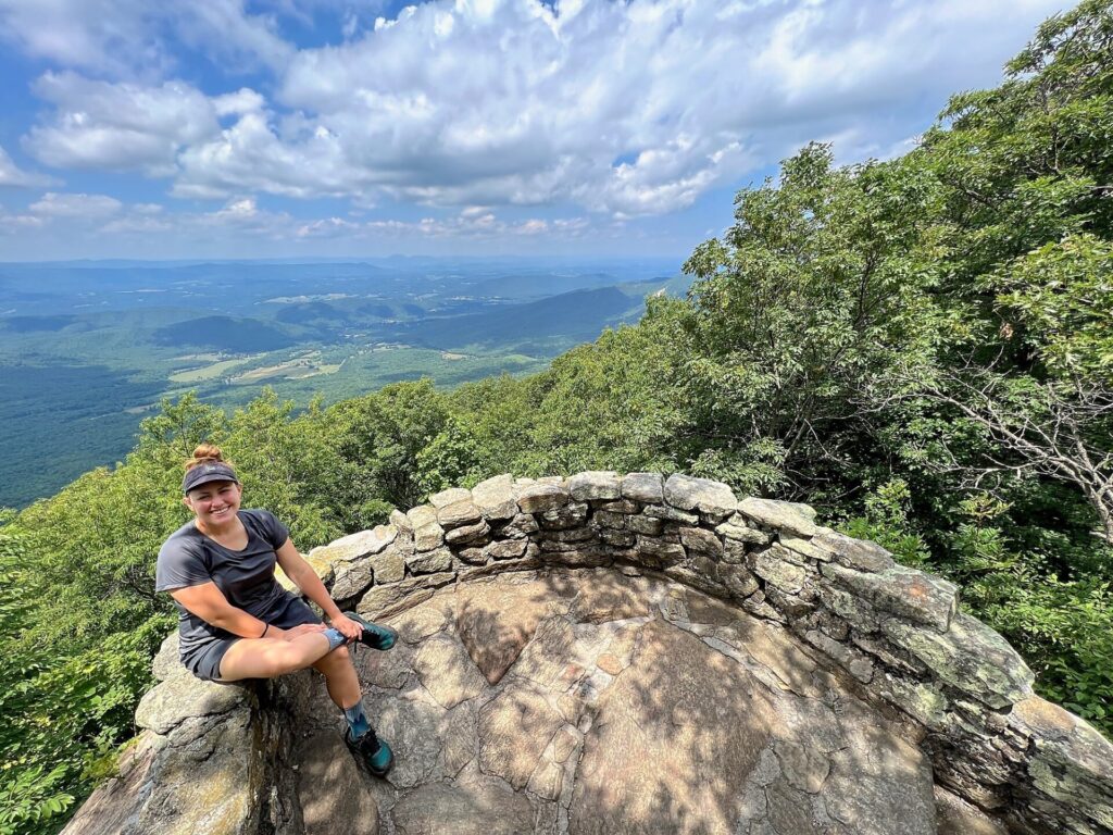 Appalachian Trail Journal Week 13: 800 Miles, Virginia Views & Big Decisions 17 IMG 0569 Cindy on AT along BRP