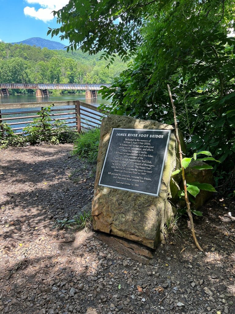 Appalachian Trail Journal Week 13: 800 Miles, Virginia Views & Big Decisions 26 IMG 0634 James River Foot Bridge Sign