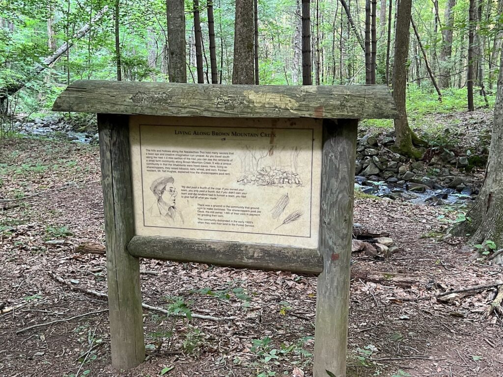 Appalachian Trail Journal Week 13: 800 Miles, Virginia Views & Big Decisions 33 IMG 0694 Brown Mountain Creek sign on AT