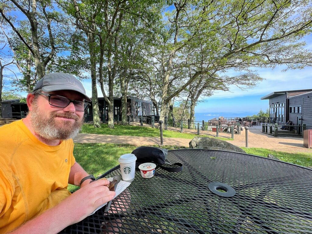 Barrett at Skyland Lodge in Shenandoah National Park