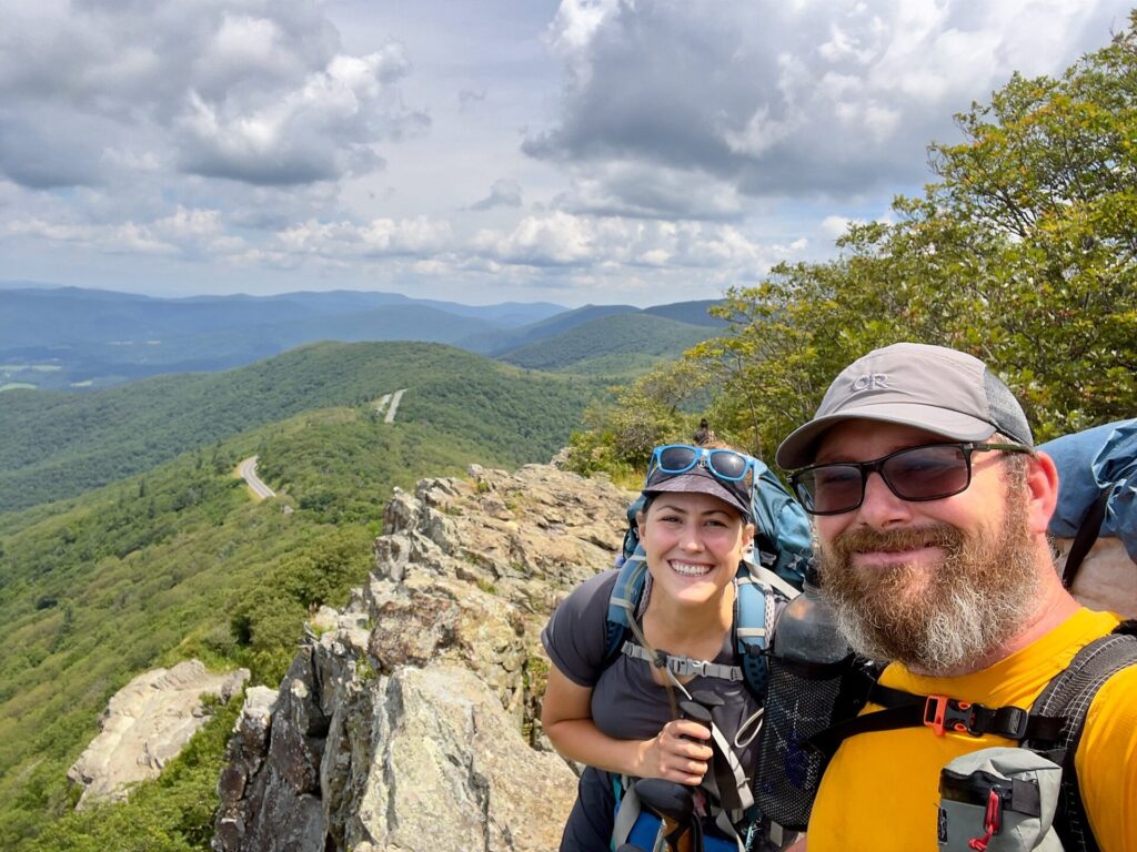 Cindy and Barrett at Little Stony Man Mountain in SNP