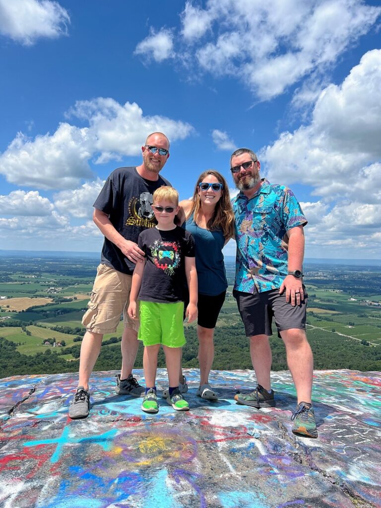 Us at the High Rock Overlook Maryland with Family