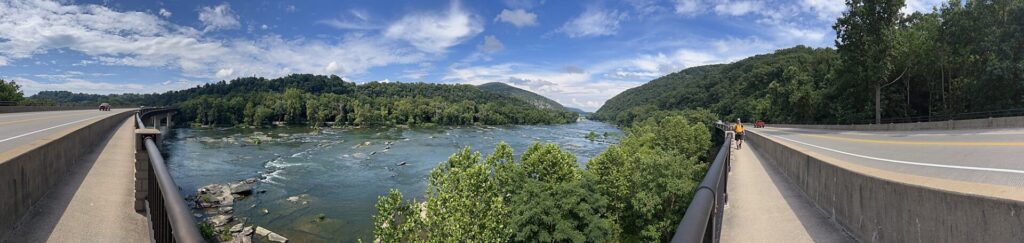 Appalachian Trail: Harpers Ferry, West Virginia bridge crossing the Potomac River
