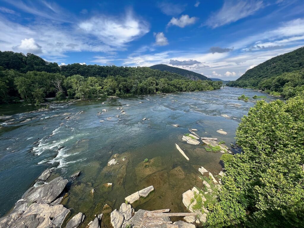 Appalachian Trail: Harpers Ferry, West Virginia bridge crossing the Potomac River
