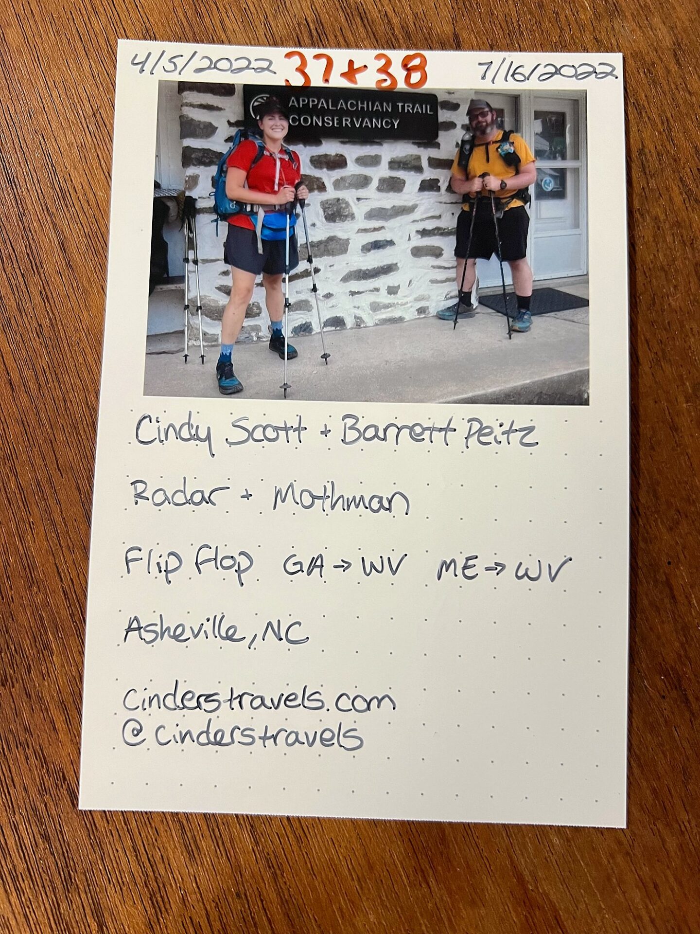 Cindy and Barrett at the Appalachian Trail Conservancy