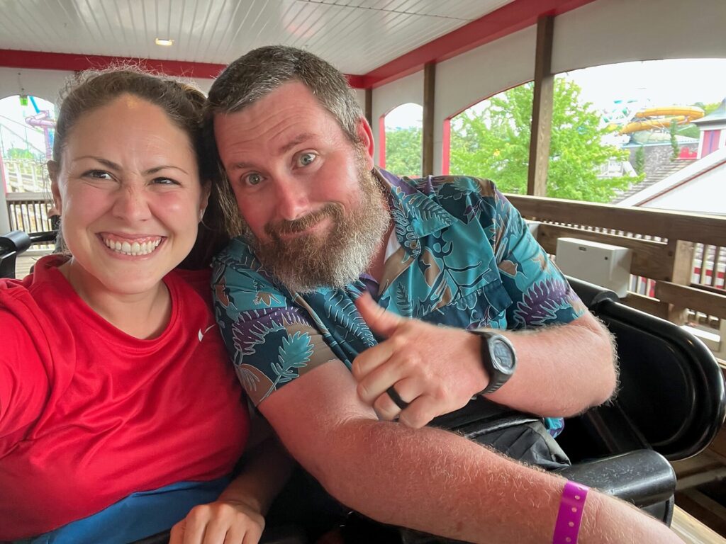 Cindy and Barrett at Hersheypark
