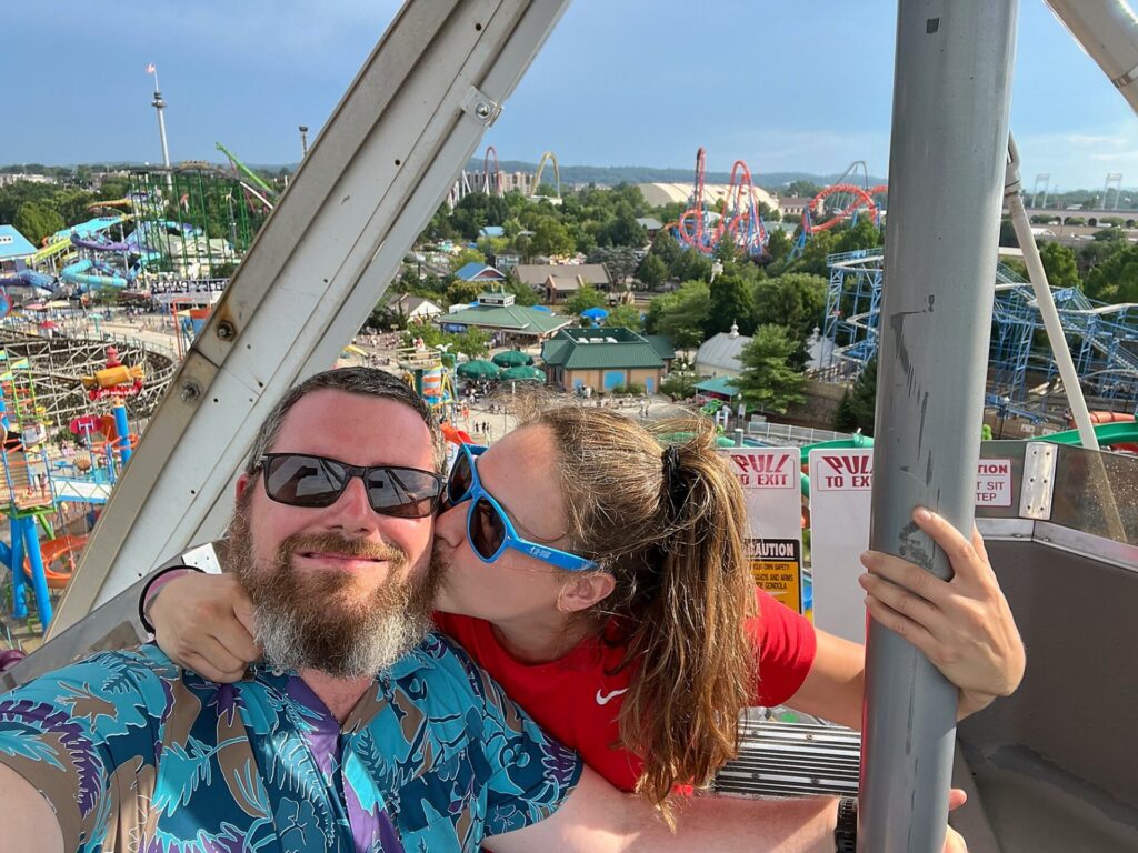 Cindy and Barrett at Hersheypark