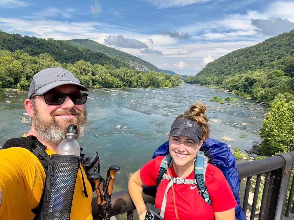 Cindy and Barrett on the Appalachian Trail: Harpers Ferry, West Virginia