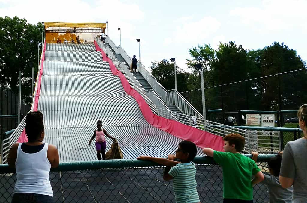 The Giant Slide at Belle Isle in Michigan