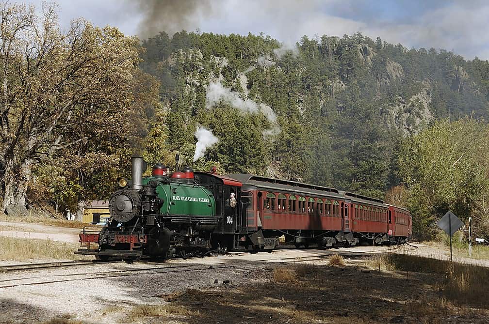 The 1880 Train which travels from Keystone to Hill City in the Black Hills