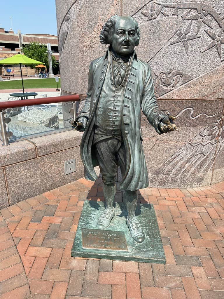 John Adams Statue on the City of Presidents Walking Tour in the Black Hills
