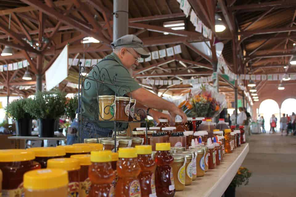 A vendor working at Eastern Market in Detroit