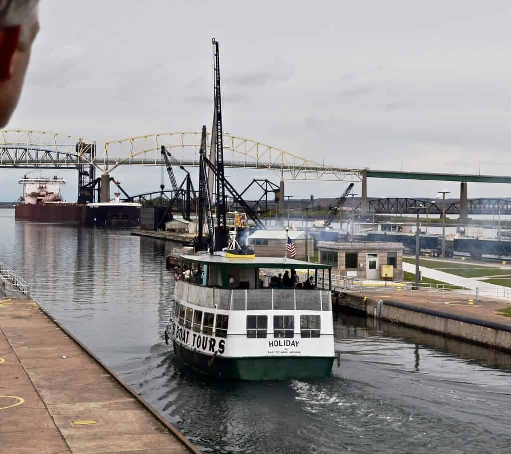 A Soo Locks Boat Tour vessel