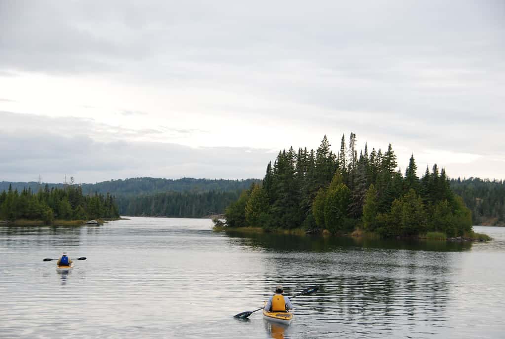 Kayaking at Isle Royale National Park in Michigan