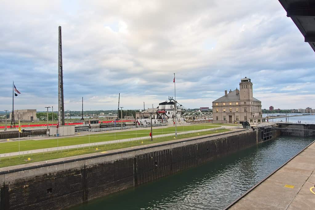 The soo locks from the observation deck