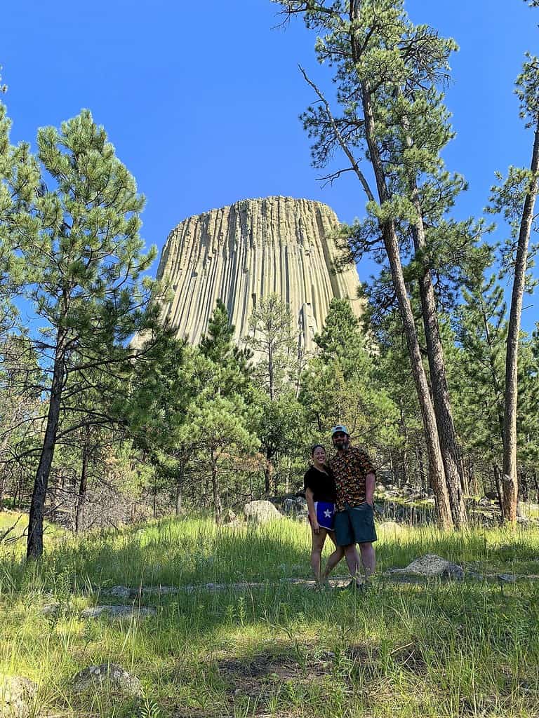 Cindy and Barrett at Devils Tower National Monument